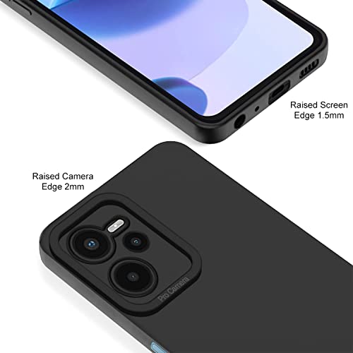 Pikkme Back Cover for Realme C35 | Slim Soft Matte Silicone Cover with Camera Protection & Shockproof Bumper Case (Black) - Image 2