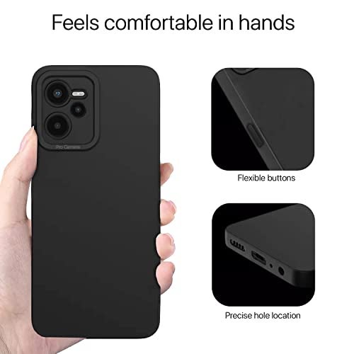 Pikkme Back Cover for Realme C35 | Slim Soft Matte Silicone Cover with Camera Protection & Shockproof Bumper Case (Black) - Image 3