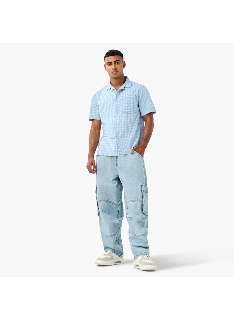 Lee Cooper Lee Cooper Regular Fit Checked Collared Shirt