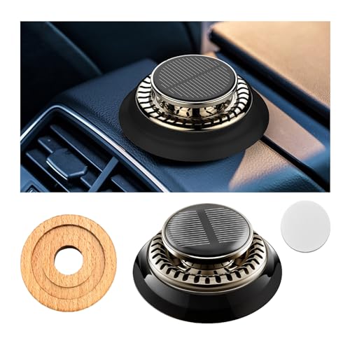Suvnie Car Air Freshener Solar Energy Auto Rotating Diffuser with Fragrance Aromatherapy Air Purifier for Car and Home Vehicle Interior Scents Decor Accessories for Men Women Black Cologne - Image 1