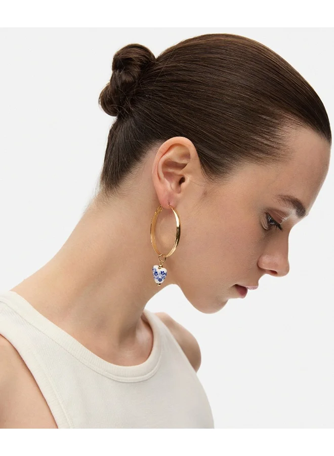 Ipekyol Heart Hoop Earrings