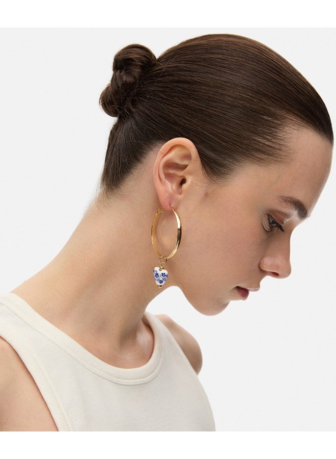 Ipekyol Heart Hoop Earrings  - Image 2