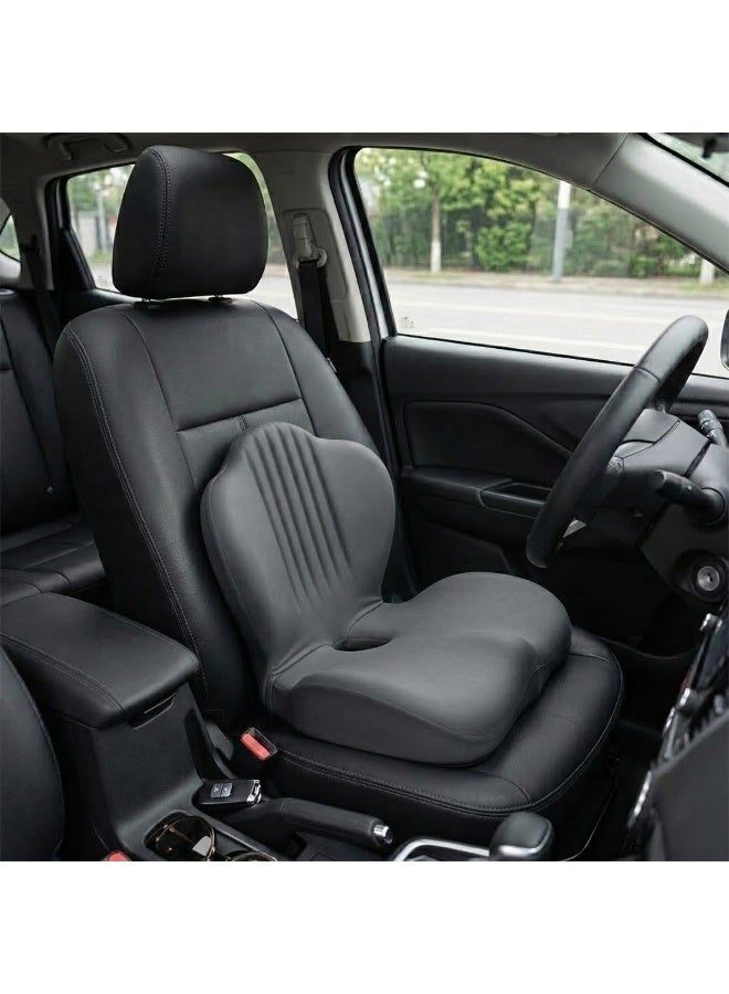 AGC Memory Foam Car Seat Cushion, Ergonomic Seat & Back Support, Non Slip Cushion for Car, Office & Home, Lumbar Support Pad, Orthopedic Seat Cushion, Comfortable Driving Cushion for Long Sitting and Travel Use Daily Comfort - Image 2
