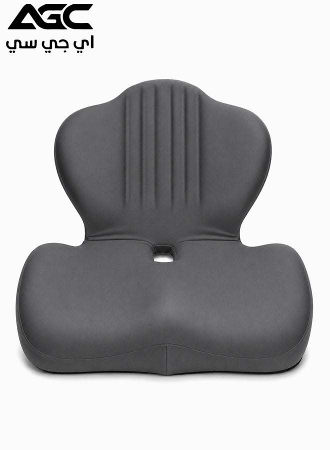 AGC Memory Foam Car Seat Cushion, Ergonomic Seat & Back Support, Non Slip Cushion for Car, Office & Home, Lumbar Support Pad, Orthopedic Seat Cushion, Comfortable Driving Cushion for Long Sitting and Travel Use Daily Comfort - Image 1