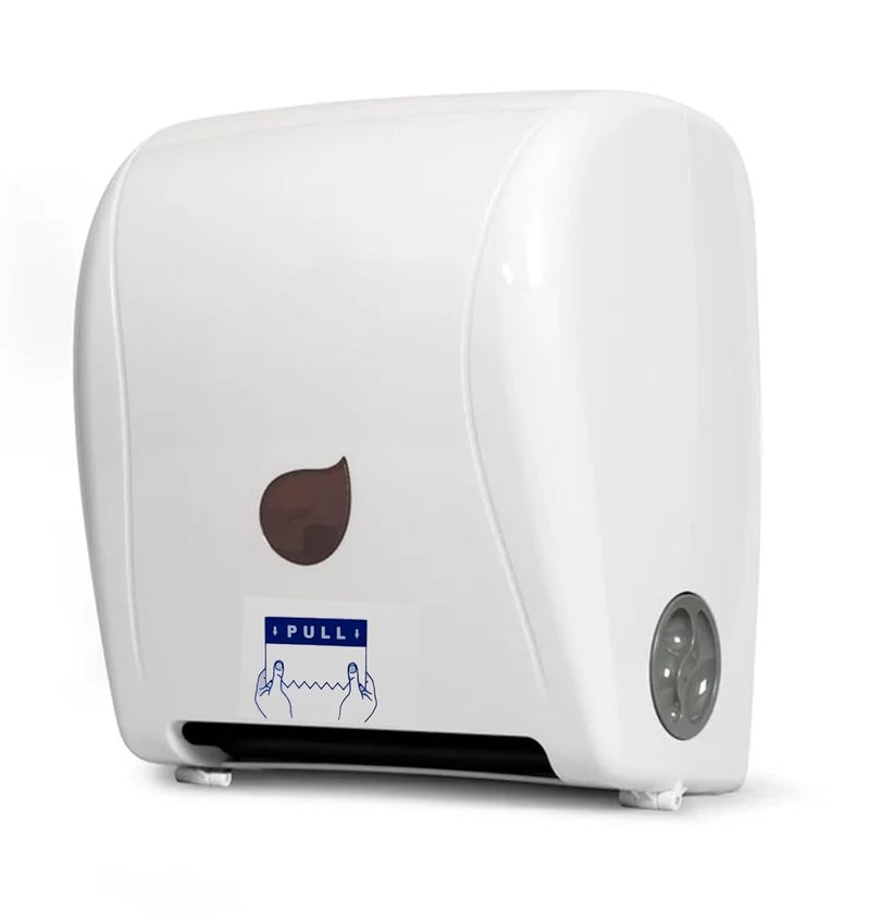 Dhwani Enterprise Dhwani Entrprise Plastic Auto Cut HRT Roll Dispenser for Home Hotel Shopping Mall Hospitals White ABS Plastic  - Image 1