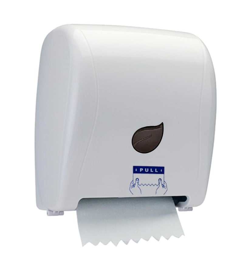 Dhwani Enterprise Dhwani Entrprise Plastic Auto Cut HRT Roll Dispenser for Home Hotel Shopping Mall Hospitals White ABS Plastic  - Image 3