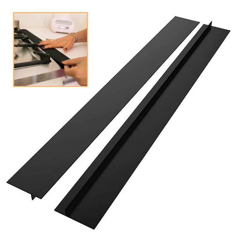 Kitchen Silicone Stove Gap Cover2 Pack2521inch Kitchen Silicone Stove Counter Gap Cover Between Oven and Countertop Dishwasher Easy Clean Heat Resistant Gap Guards 25 inch