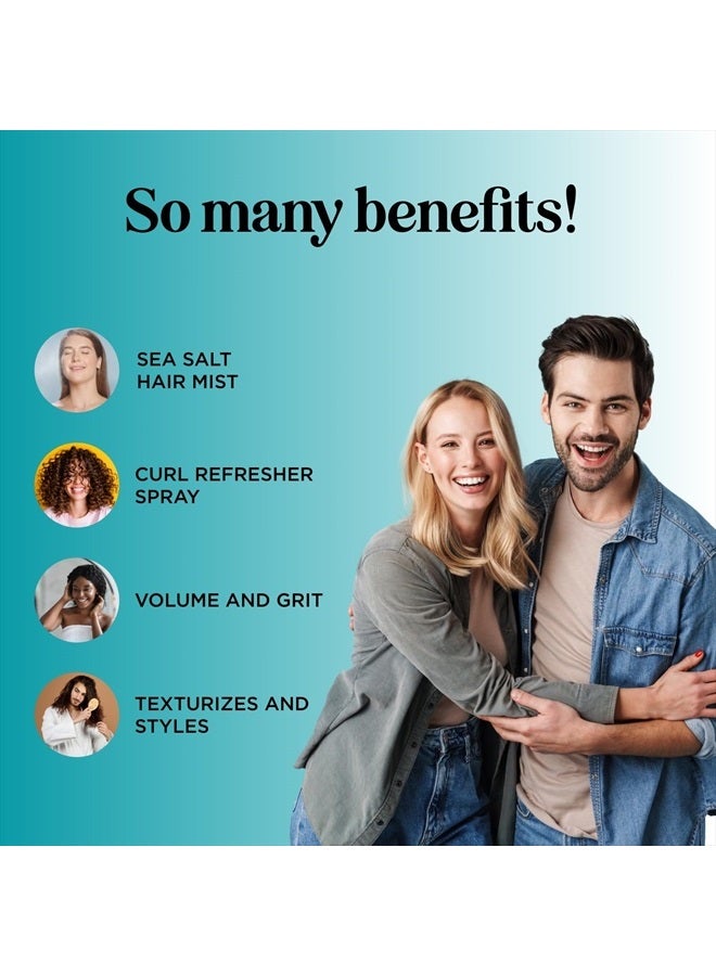 Maple Holistics Volumizing Sea Salt Spray for Hair - Texturizing Beach Waves Spray & Hair Mist Curl Activator - Non Sticky Styling Beach Hair Spray for Men and Women with Nourishing Argan Oil and Sea Kelp Extract - Image 3