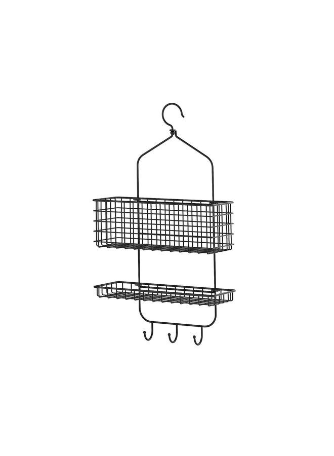 Zaboon Shower hanger, two tiers, black, 31x56 cm - Image 1