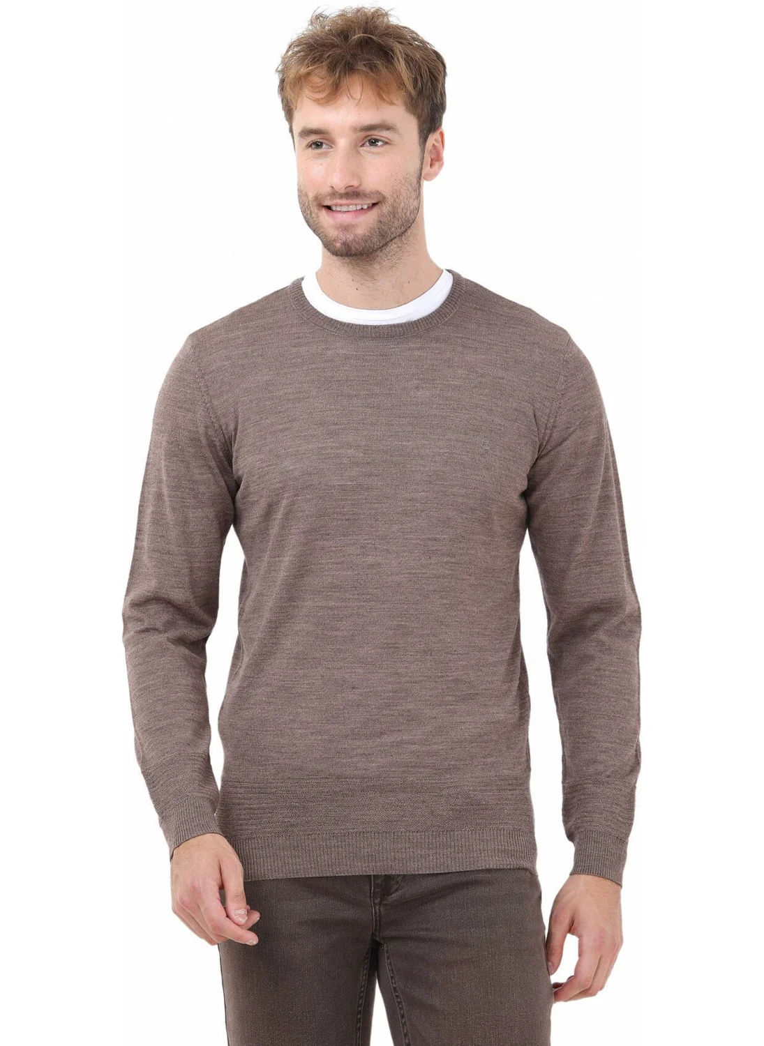 Kip Mink Crew Neck Wool Blend Sweater