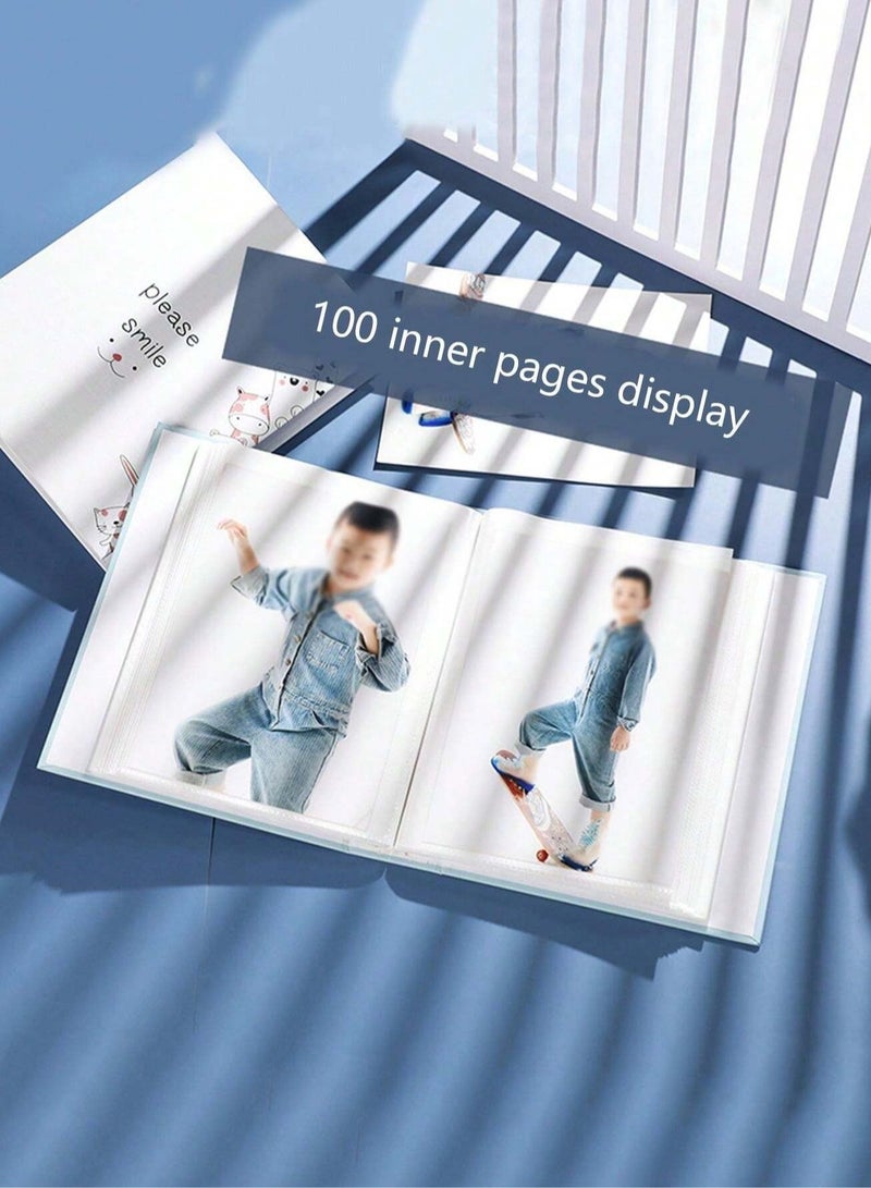 50-Page 100 Photos Memory Album, 6 inch Picture (Blue16.5x12.5x5.3cm) - Image 4