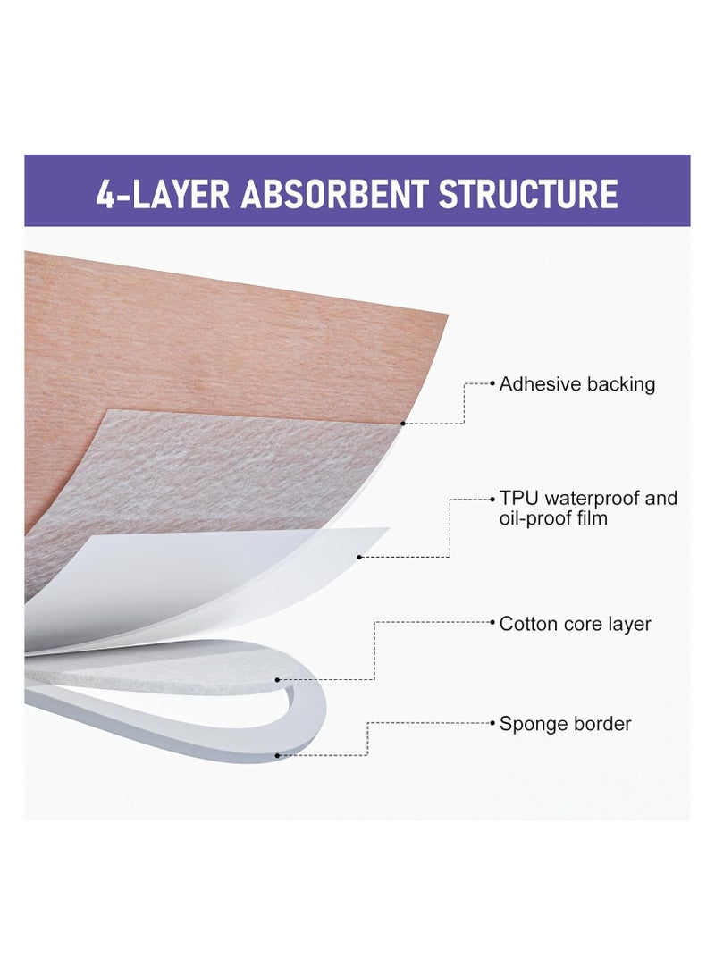 Loquat 40Pcs Disposable Castor Oil Belly on Patch, Self Adhesive Castor Oil Pack Wrap for Neck Shoulders Knees No Wash Organic Cotton Anti See - Image 4