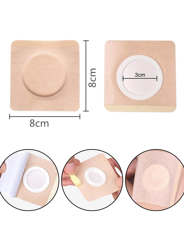 Loquat 40Pcs Disposable Castor Oil Belly on Patch, Self Adhesive Castor Oil Pack Wrap for Neck Shoulders Knees No Wash Organic Cotton Anti See - Image 2