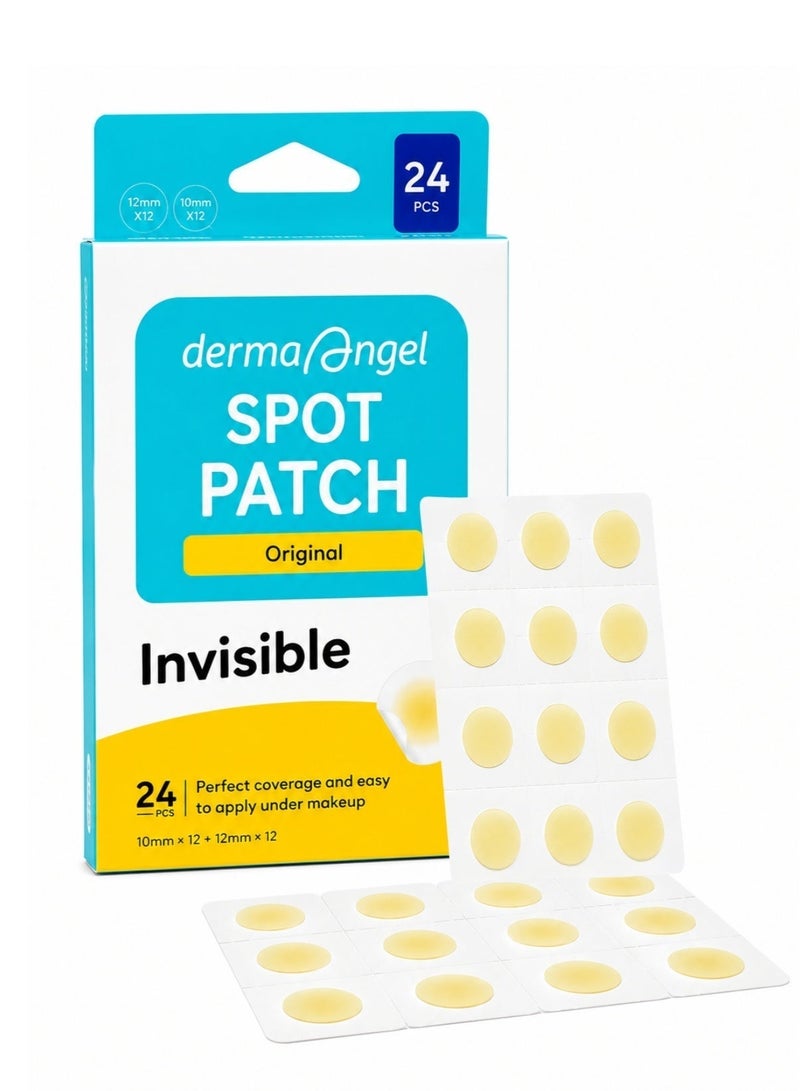 DERMA ANGEL Spot Patch Original Invisible Acne and Pimple Patches - 24 Count (10mm x 12 & 12mm x 12) - Image 5