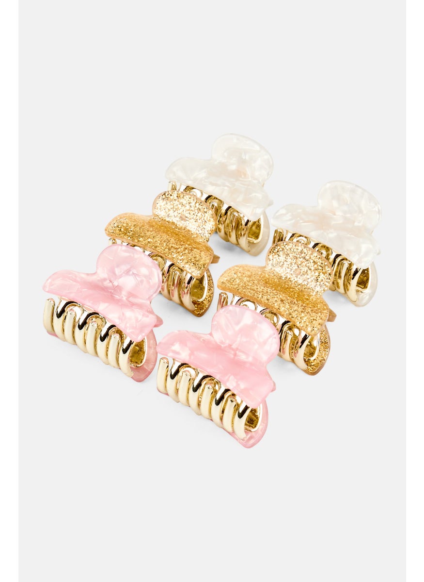Alexis Bendel - Women 6 Pieces Hair Claw Set, Gold - Image 1