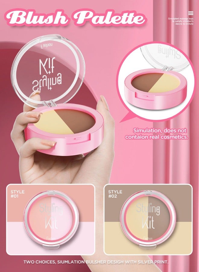 Ultimate Pretend Play Makeup Kit for Kids | Safe & Realistic & Non-Toxic Toy Cosmetic Set with Eyeshadow, Lipstick, Blush, Brushes, Mirror & Travel Case | Educational Role-Play for Imaginative Creativity & Motor Skills Development - Image 5