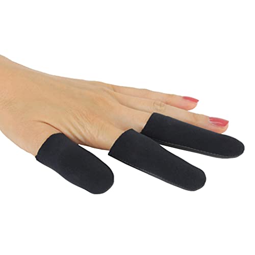 JATAI Heat Shield, Professional High Heat Resistant Finger Protection Guards for Curling & Flat Irons, Wands, Blow Dryers (M/L - Thumb Wider Than 3/4" (2cm), Black, 3 Count - Image 2