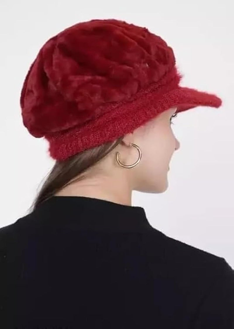 Zonkar Woolen Winter Beanie Cap Woman Visor Cap Girl Warm Snow Proof Premium Soft, Beanie Cap - Image 1