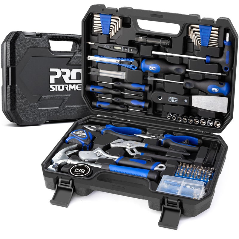 Prostormer 229-Piece Tool Set, General Household Hand Tool Kit with Portable Tool Box, All Purpose Home Tool Kit Includes Essential Tools for Daily Use - Image 1