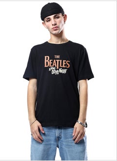 "The Beatles" Short Sleeves Slip on Black Tee