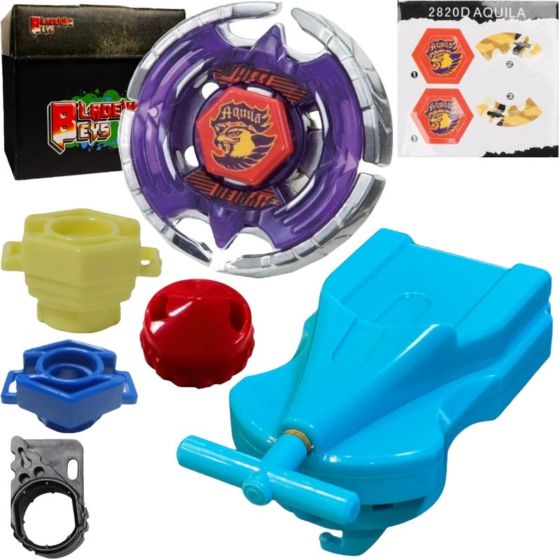 BLADEKING BEYS BB47 Earth Eagle 145WD + 1 Way String Launcher (Right Spin) + Toy Storage Box - Image 2