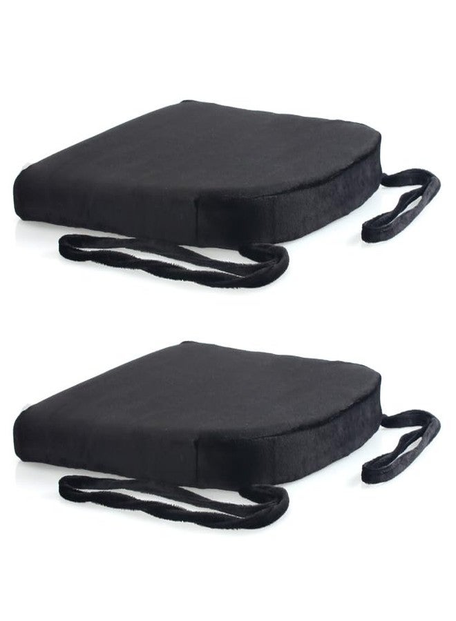 Augld 14x14 Metal Chair Cushion Set of 2 Memory Foam School Chair Cushion Small U Shape Seat Cushion Black - Image 1