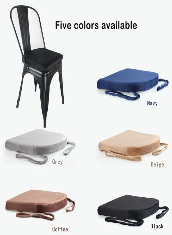 Augld 14x14 Metal Chair Cushion Set of 2 Memory Foam School Chair Cushion Small U Shape Seat Cushion Black - Image 2