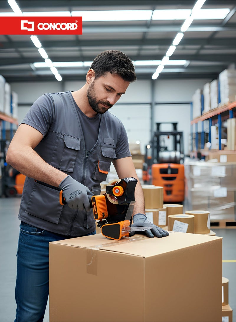 CONCORD Heavy Duty Packing Tape Dispenser 50mm, Handheld Carton Sealing Gun with Sharp Cutter - Image 2