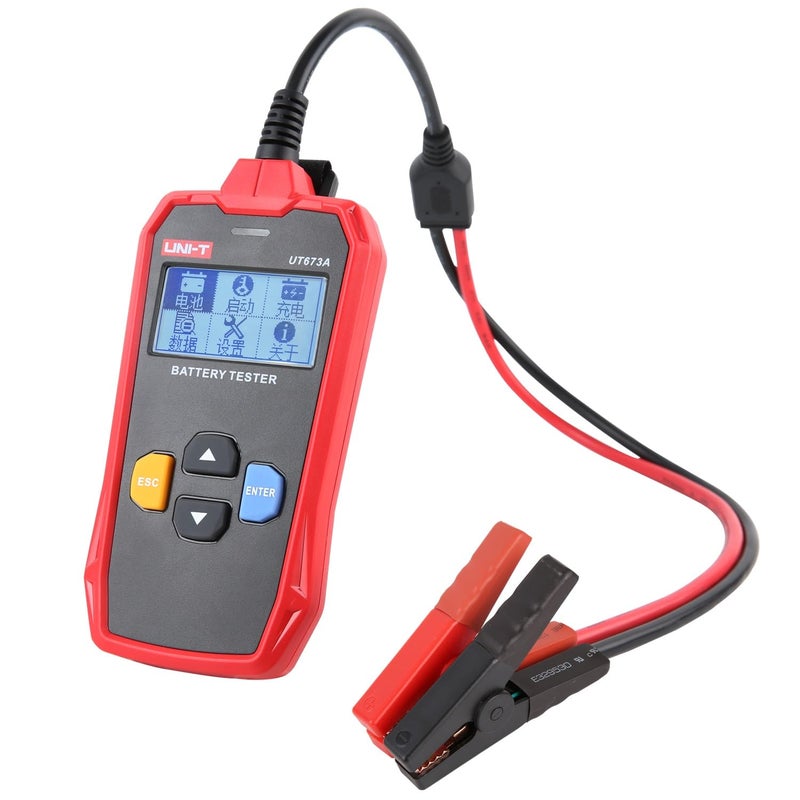 UNIT UT673A Battery Tester 12V Car Battery Tester402000 CCA Automotive Battery Load TesterCapacities from 30Ah to 250Ah for Truck Boat Marine SUV ATV Auto Cranking and Charging System Tester