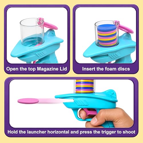 VGRASSP Foam Disc Launher Toy for Kids - Color and Design As Per Stock - Image 4
