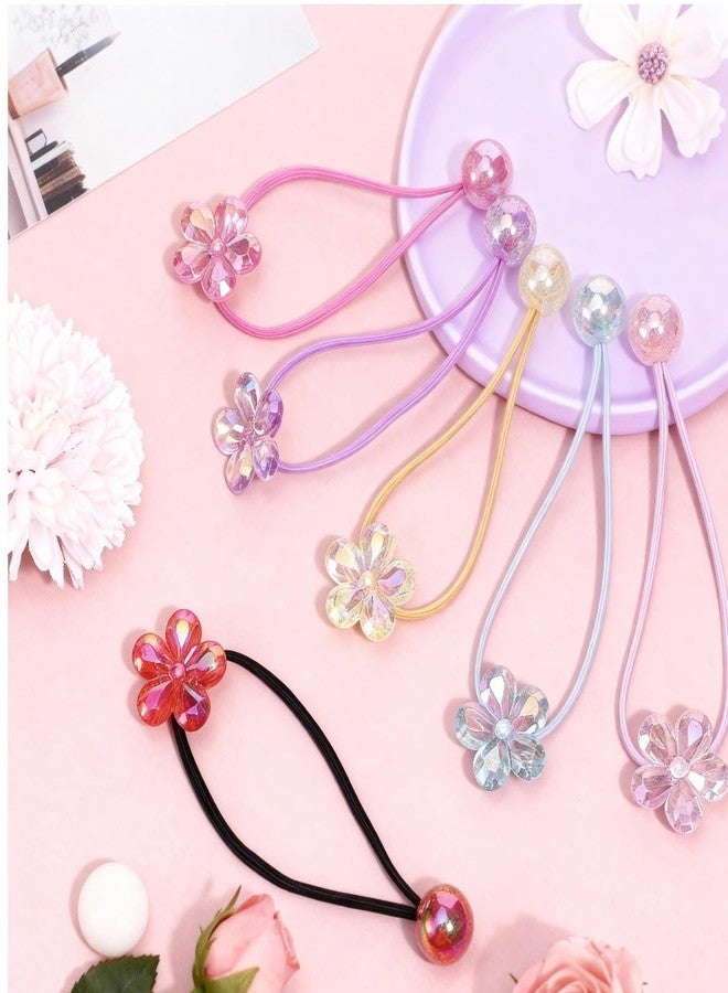 VANTOBEST 10PCS Ball Charm Hair Ties Camellia Bead Bubble Hair Bands with Colorful Balls No-Damage Ponytail Holders for Woman (Mixed Colors) - Image 4