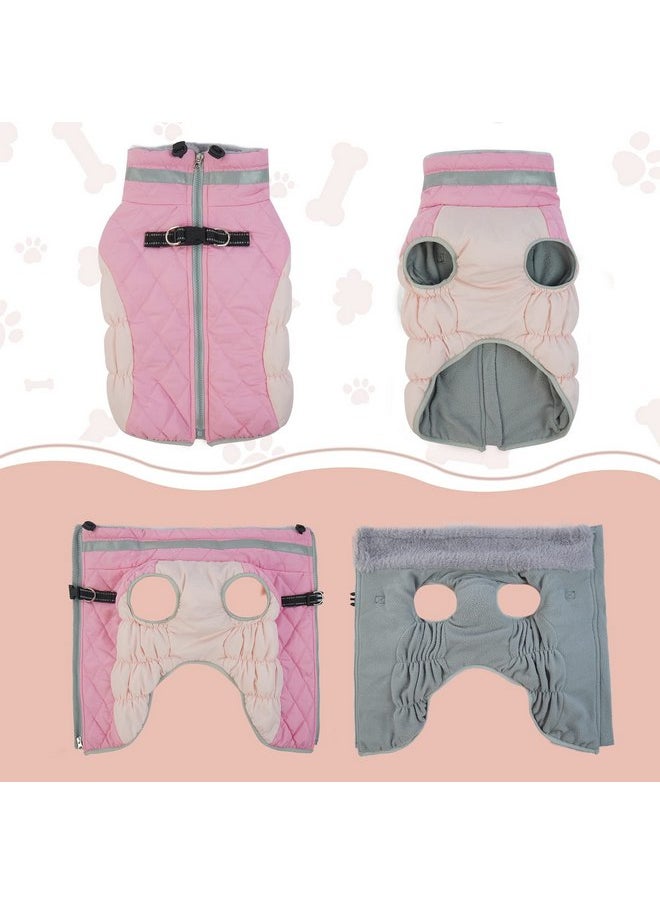 LeLePet - Lelepet Warm Dog Winter Coat Dog Coat Dog Cold Weather Coats Windproof Reflective Turtleneck Fleece Dog Jacket with Harness Thick Dog Fleece Vest Small Dog Doat, Dog Coats for Small Medium Large Dogs - Image 1