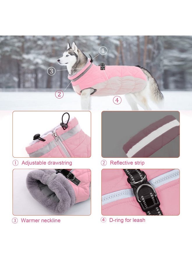 LeLePet - Lelepet Warm Dog Winter Coat Dog Coat Dog Cold Weather Coats Windproof Reflective Turtleneck Fleece Dog Jacket with Harness Thick Dog Fleece Vest Small Dog Doat, Dog Coats for Small Medium Large Dogs - Image 1