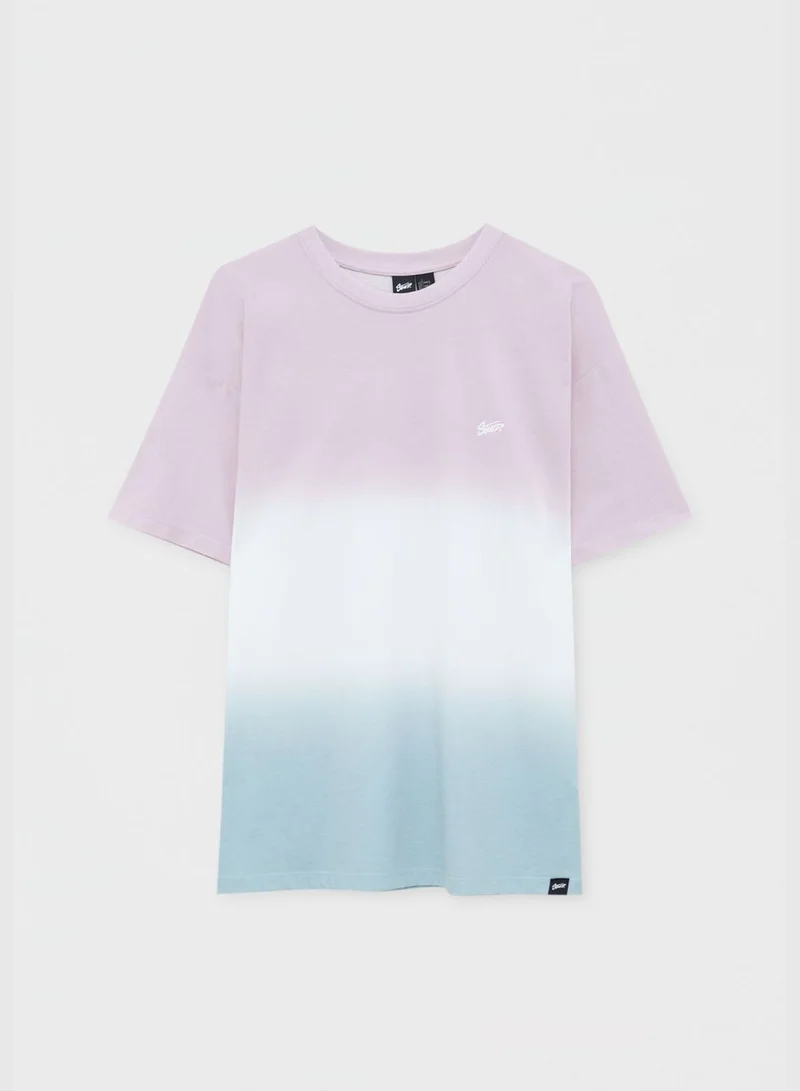 PULL&BEAR Short sleeve panelled STWD T-shirt