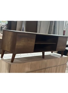 هاوس ون طاولة TV | خزانة تلفزيون MDF حديثة بسعة تخزين كبيرة مناسبة لأثاث غرفة المعيشة - بني - 40x180x48 سم  - Image 3