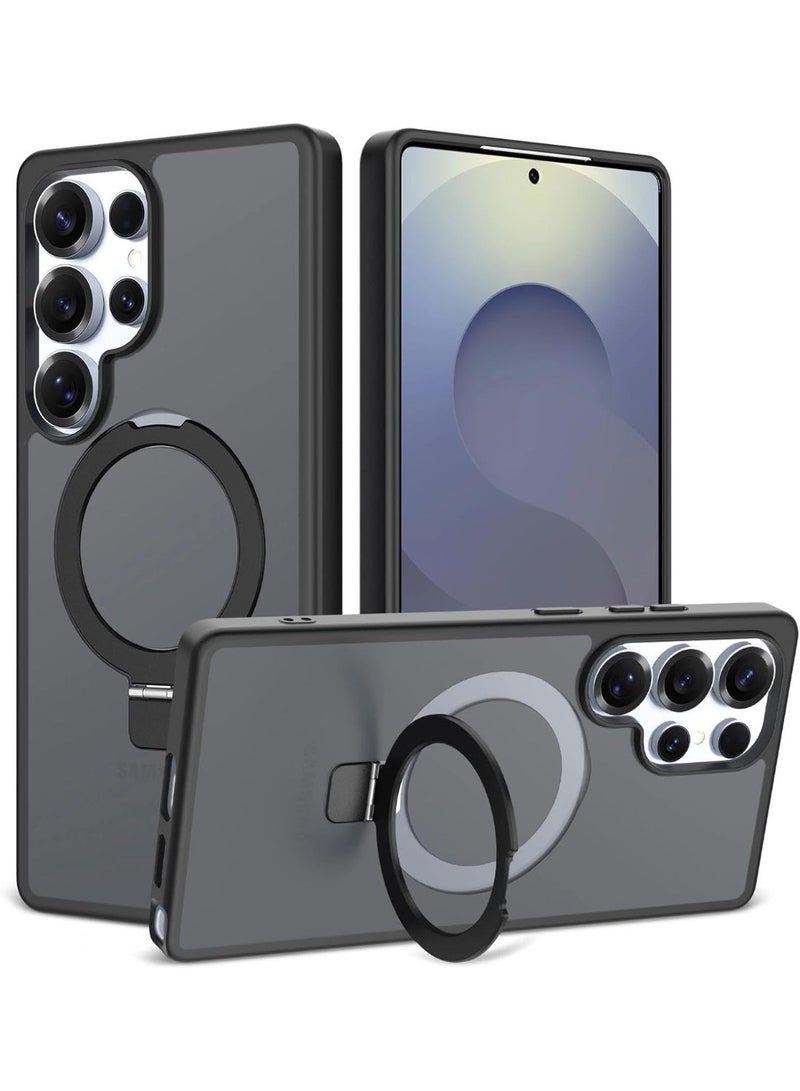 Magnetic for Samsung Galaxy S25 Ultra Case Compatible with MagSafe Upgraded Magnetic, Ring Stand Military-Grade Protection, Anti-Fingerprint, Anti-Scratch, Translucent Matte, Not-Yellowing for Samsung Galaxy S25 Ultra Case - Image 1