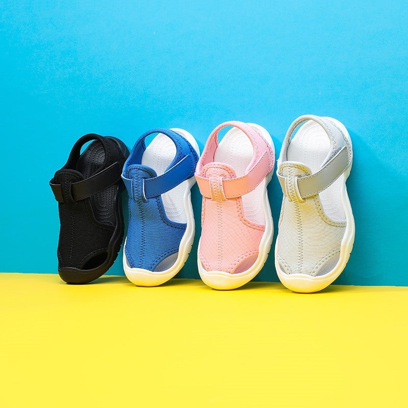 Boys Slippers New Children'S Sandals Soft-Soled Shoes Toe Shoes Non-Slip Velcro Casual Shoes Baby Shoes Sports - Image 2