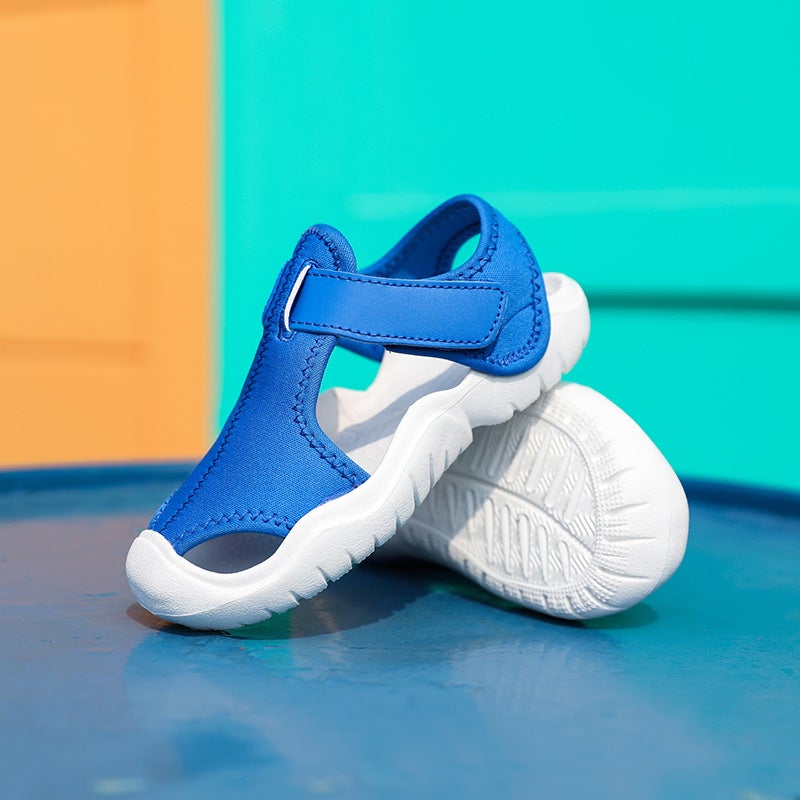 Boys Slippers New Children'S Sandals Soft-Soled Shoes Toe Shoes Non-Slip Velcro Casual Shoes Baby Shoes Sports - Image 5