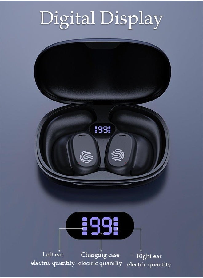 DUNISO Wireless Headphones Bluetooth Ear Clip Noise-cancelling Earphones with Wireless Charging Case Digital Display and Touch Control Waterproof for Running Sport Gym  - Image 5
