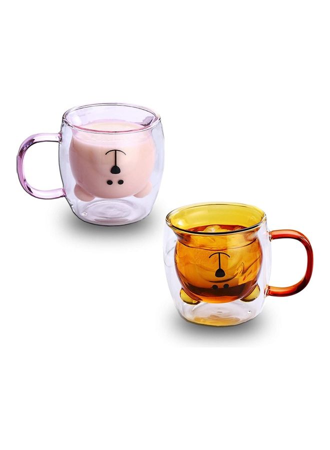 NIBEMINENT Double Wall Glass Mugs multicolour 230millimeter - Image 1