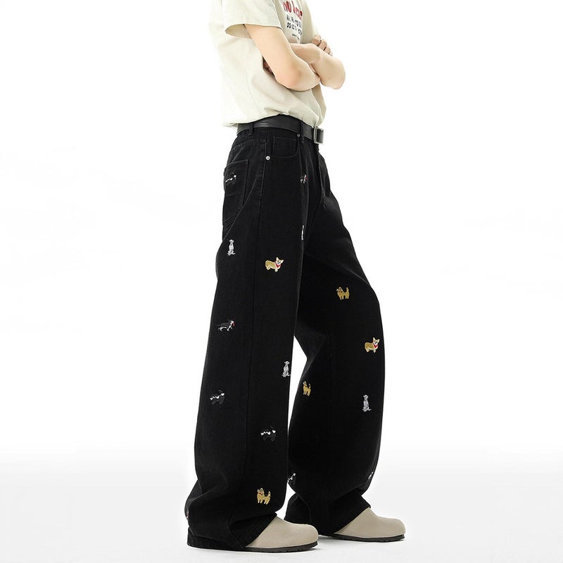 Unisex Classic Denim Jeans Loose Fit Daily Outdoor Wear - Image 5