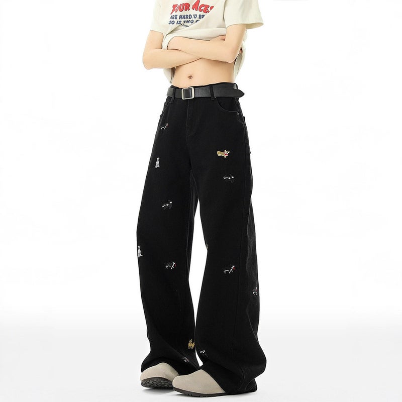 Unisex Classic Denim Jeans Loose Fit Daily Outdoor Wear - Image 3