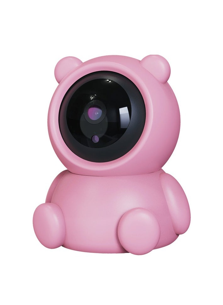 Ayeeb Baby Monitor  1080P HD Video Toddler Infant Portable Security Camera, Smart Control Wifi Remote Access Webcam 360 Degree Rotation Digital Two-way Audio,32G Memory Family Use Home Safe(Strawberry Pink Teddy Bear)  - Image 1