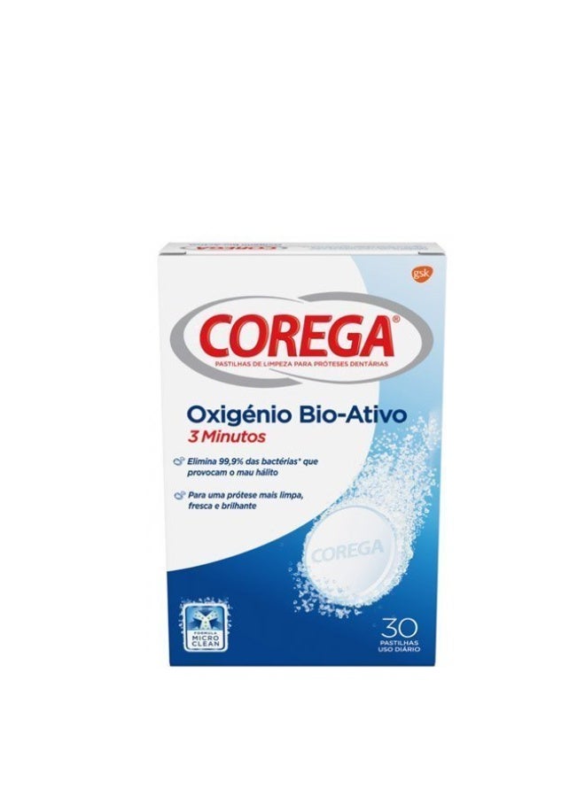 Corega Bio-Active Oxygen Cleaning Tablets 30units - Image 1