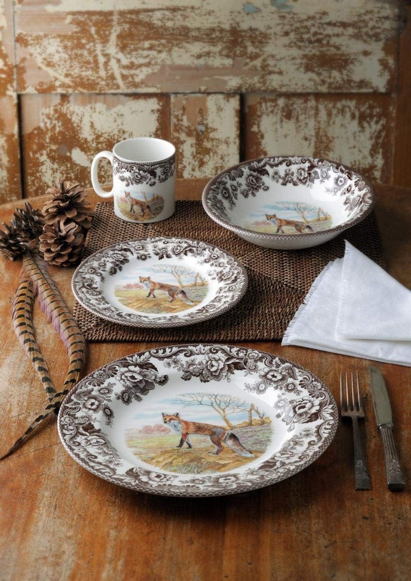 Spode Spode Woodland Salad Plate Red Fox 8  Perfect for Thanksgiving and Other Special Occasions  Made in England from Fine Earthenware  Microwave and Dishwasher Safe  - Image 3