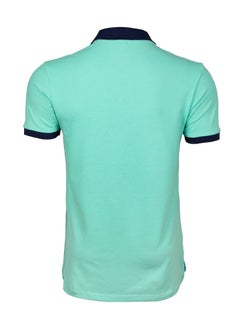 Anemoss Marine Mint Green Men's Polo Collar T-Shirt X-Large  - Image 3