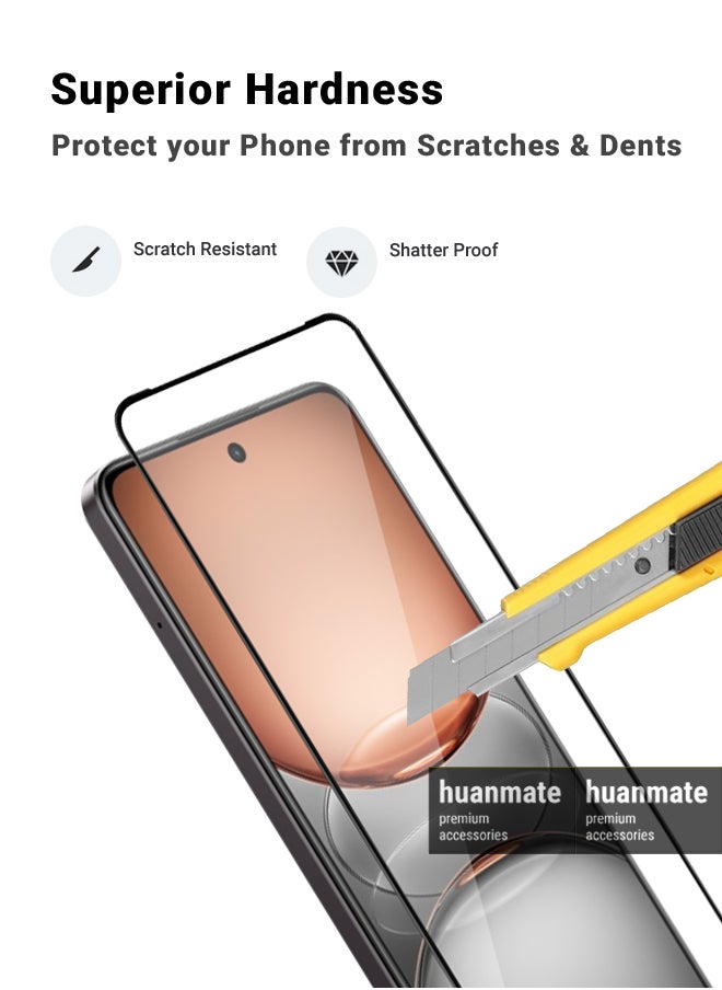 Realme C75 Screen Protector – Premium Edge to Edge Tempered Glass, High Transparency, Delicate Touch, Anti-Explosion, Smooth Arc Edges, Easy Installation