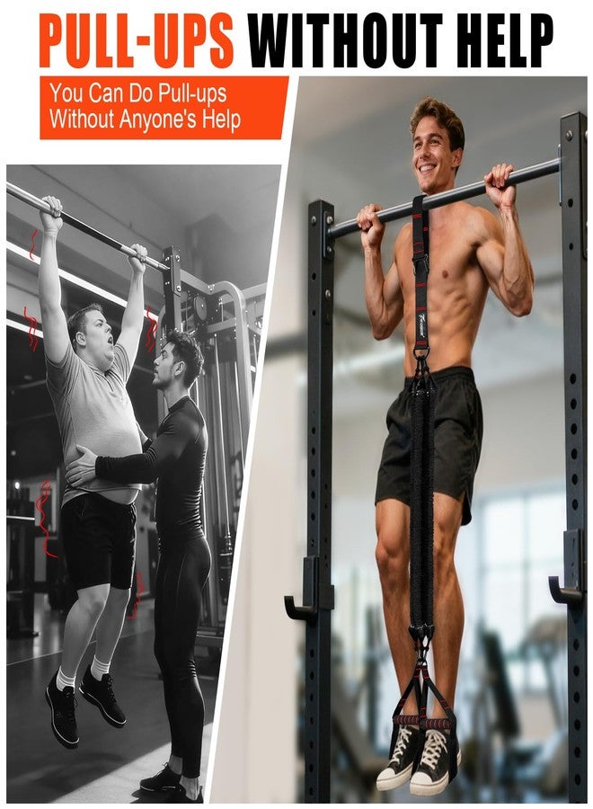 WOQQW Upgraded Pull Up Assistance Bands, Heavy Duty Resistance Bands with Handles, Exercise Band with Door Anchor, Adjustable Workout Band Set for Pull Up Bar, Full Body Strength&Muscle Training, Home Gym - Image 3