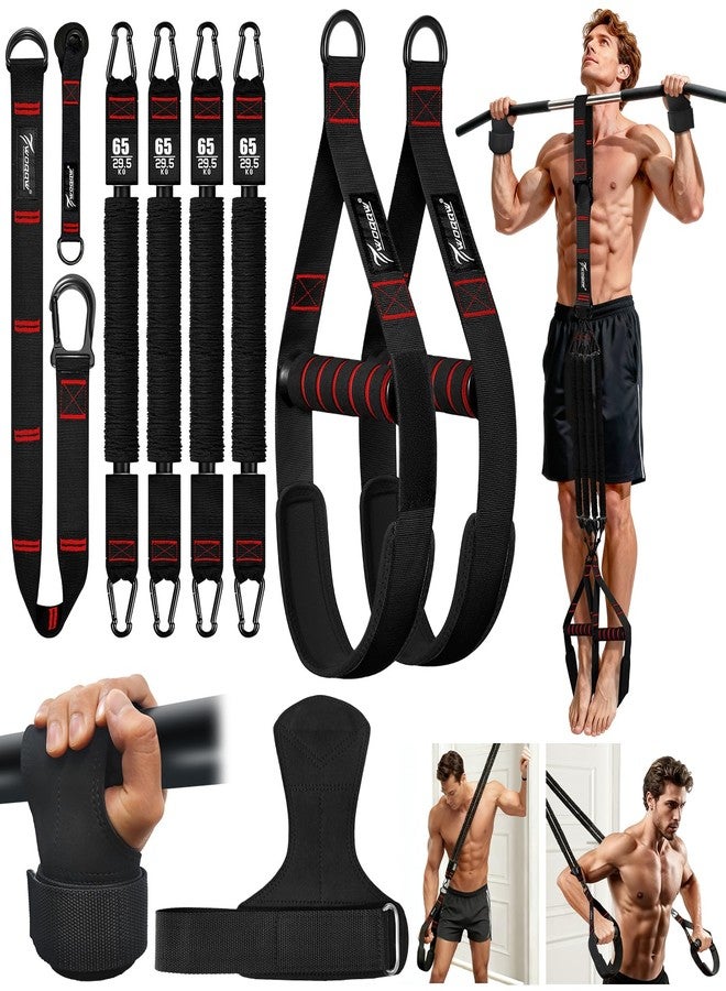 WOQQW Upgraded Pull Up Assistance Bands, Heavy Duty Resistance Bands with Handles, Exercise Band with Door Anchor, Adjustable Workout Band Set for Pull Up Bar, Full Body Strength&Muscle Training, Home Gym - Image 1