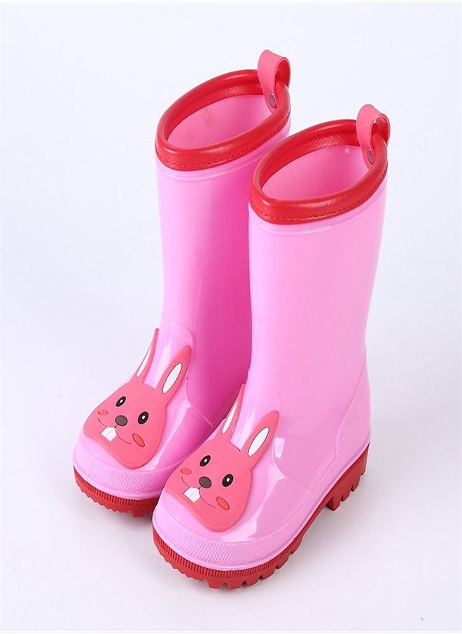 Loquat Children's Rubber Non Slip Reflective Solid Rain Boots 